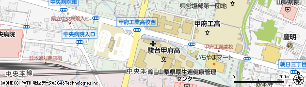 駿台甲府高等学校周辺の地図