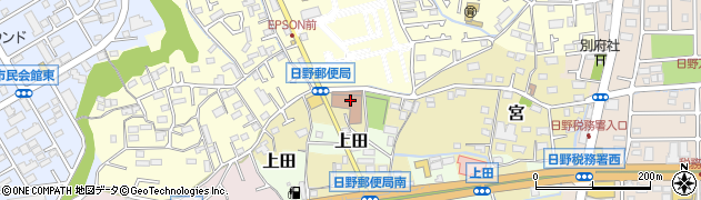 日野郵便局周辺の地図