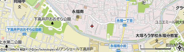 東京都杉並区永福2丁目2周辺の地図