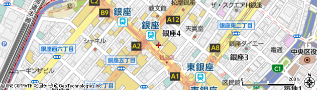 三菱ＵＦＪ銀行銀座四丁目 ＡＴＭ周辺の地図