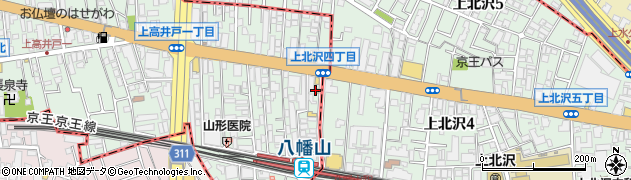松屋 八幡山店周辺の地図