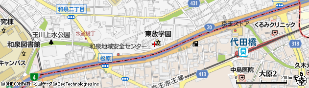 東京都杉並区和泉2丁目4周辺の地図