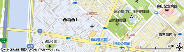 東京都江戸川区西葛西1丁目12-16周辺の地図