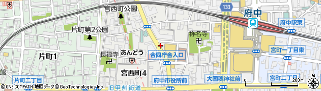 東京都府中市宮西町1丁目30周辺の地図