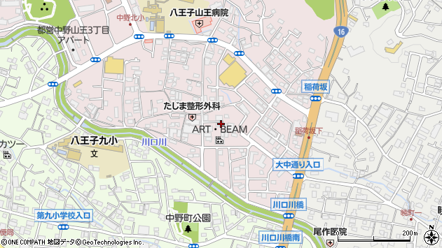 〒192-0042 東京都八王子市中野山王の地図