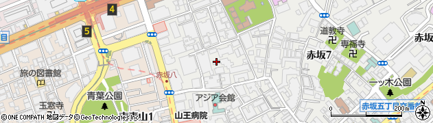 東京都港区赤坂8丁目周辺の地図