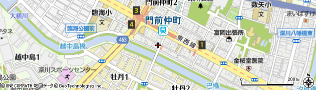 インターモード花形門前仲町店周辺の地図