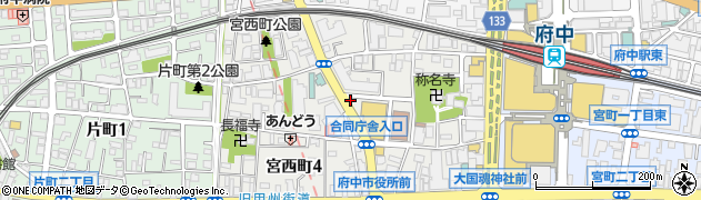 東京都府中市宮西町1丁目29周辺の地図