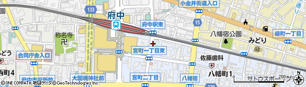 日産レンタカー府中駅前店周辺の地図