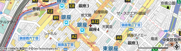 株式会社ケイ・ウノ　銀座ブライダルギャラリー周辺の地図