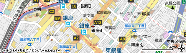星乃珈琲店 銀座4丁目店周辺の地図