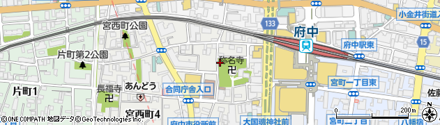東京都府中市宮西町1丁目周辺の地図