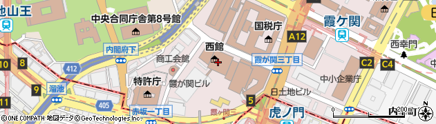 東京都千代田区霞が関3丁目2-1周辺の地図