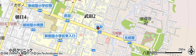 デイリーヤマザキ甲府武田店周辺の地図
