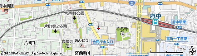 東京都府中市宮西町1丁目21周辺の地図