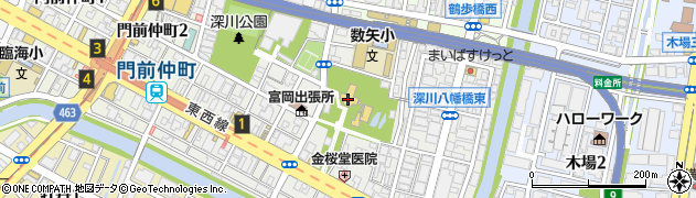 富岡八幡宮周辺の地図