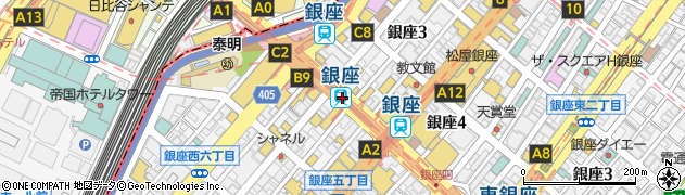 銀座駅周辺の地図