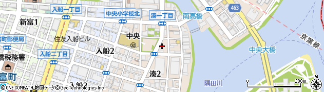 東京都中央区湊1丁目11周辺の地図
