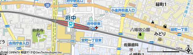 ローソン府中駅東口店周辺の地図