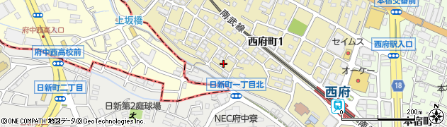 東京都府中市西府町1丁目30周辺の地図