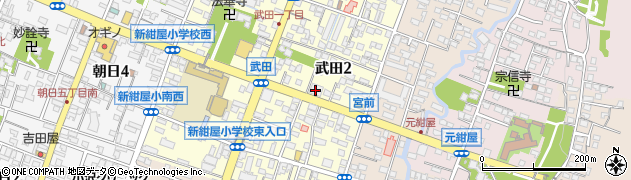 山梨中央銀行武田通支店 ＡＴＭ周辺の地図