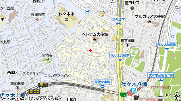 〒151-0062 東京都渋谷区元代々木町の地図