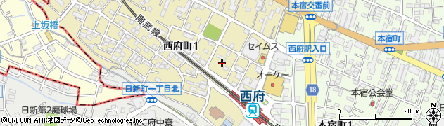東京都府中市西府町1丁目51周辺の地図