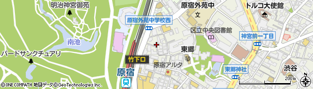 東京都渋谷区神宮前1丁目21周辺の地図