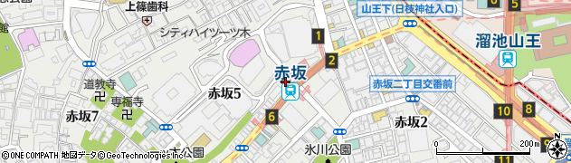 東京地下鉄株式会社　千代田線赤坂駅周辺の地図