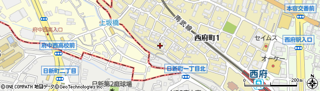 東京都府中市西府町1丁目31周辺の地図