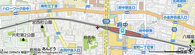 東京都府中市宮西町1丁目1周辺の地図
