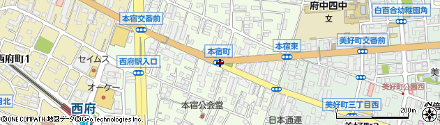 本宿町周辺の地図
