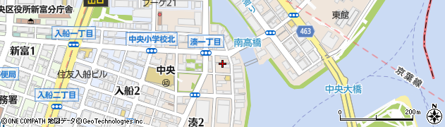 東京都中央区湊1丁目13周辺の地図