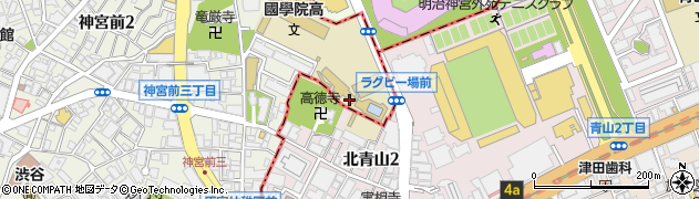 東京都立青山高等学校周辺の地図