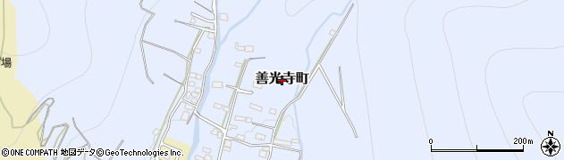 山梨県甲府市善光寺町周辺の地図
