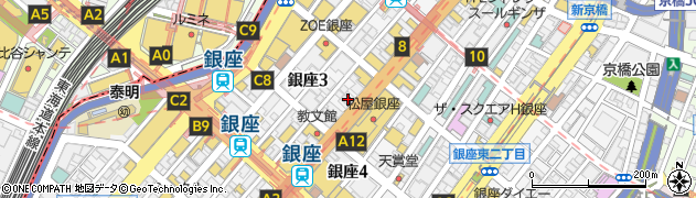 東京都中央区銀座3丁目5周辺の地図