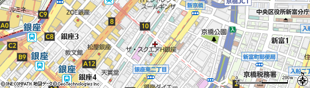 美容鍼灸サロンカラダキュア東京銀座周辺の地図