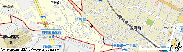 東京都国立市谷保7丁目25周辺の地図
