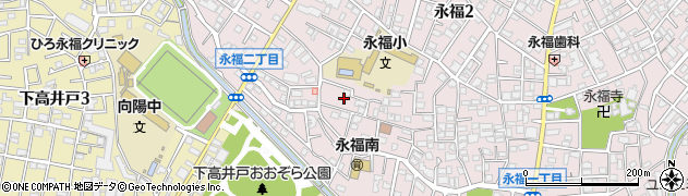 東京都杉並区永福2丁目11周辺の地図