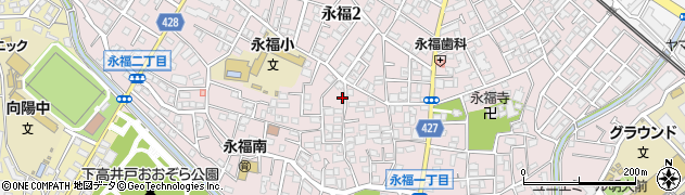東京都杉並区永福2丁目18-14周辺の地図