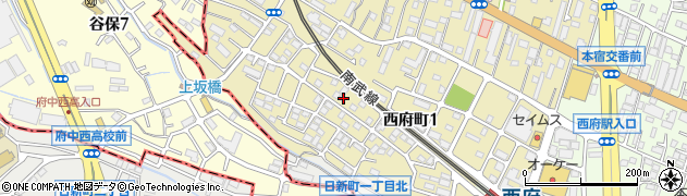 東京都府中市西府町1丁目27周辺の地図