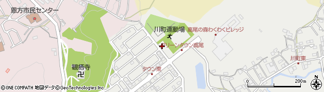 八王子市　川町運動場周辺の地図