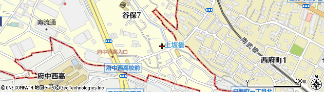 東京都国立市谷保7丁目17周辺の地図