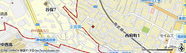 東京都府中市西府町1丁目39-14周辺の地図