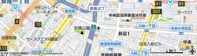 東京都中央区新富1丁目4-1周辺の地図