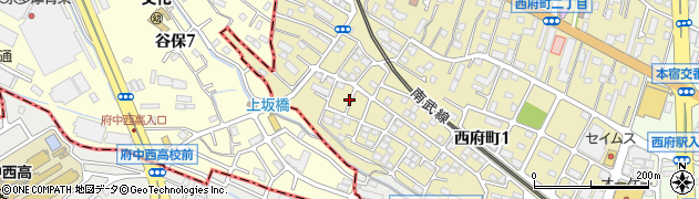 東京都府中市西府町1丁目39周辺の地図