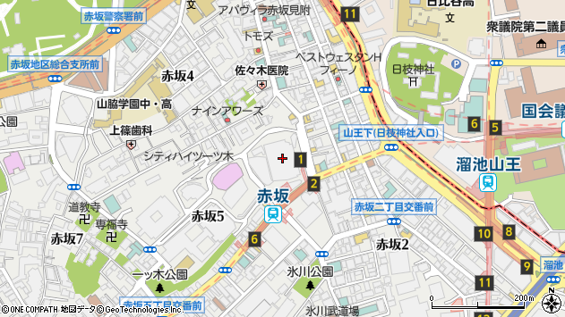 〒107-6305 東京都港区赤坂 赤坂Ｂｉｚタワー（５階）の地図