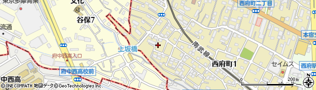 東京都府中市西府町1丁目39-15周辺の地図
