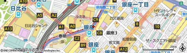 株式会社西銀座デパート　受付台周辺の地図