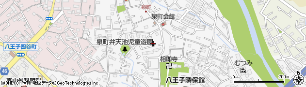 東京都八王子市泉町1318-6周辺の地図
